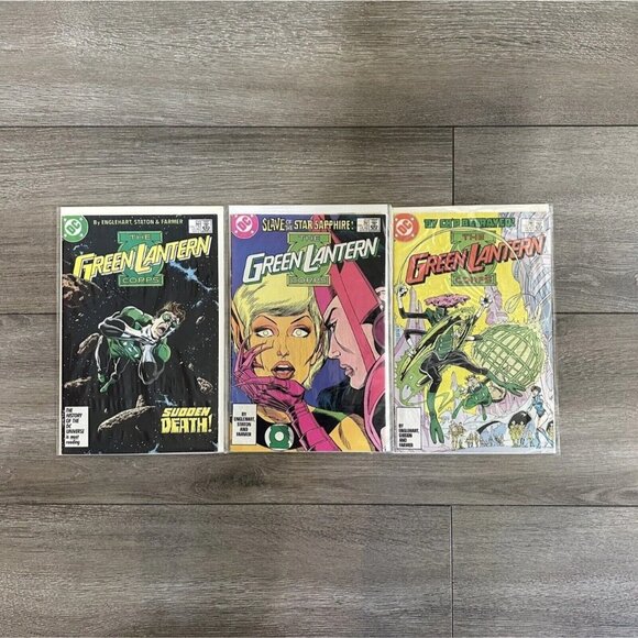 THE GREEN LANTERN CORPS (Lot of 3)  COMIC BOOK - DC  #212,#213,#214 - Picture 1 of 4